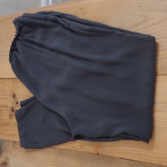 Eileen Fisher Gray Silk Georgette Crepe Tapered Ankle Pants Size S - Picture 9 of 10